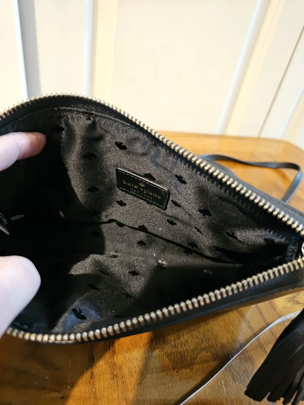 kate spade New York Black Leather Crossbody Bag